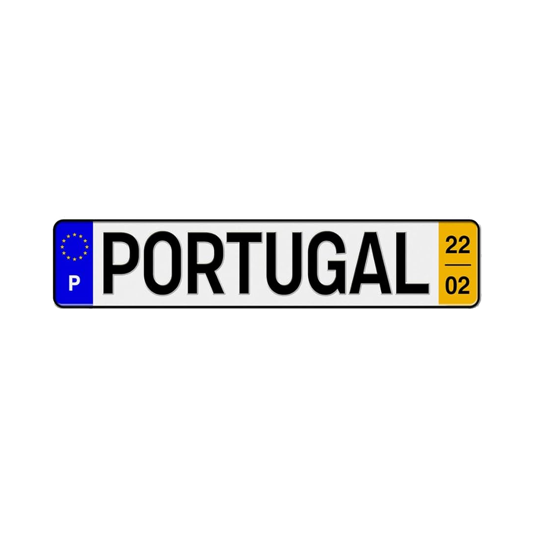 Placa tipo europea - Portugal