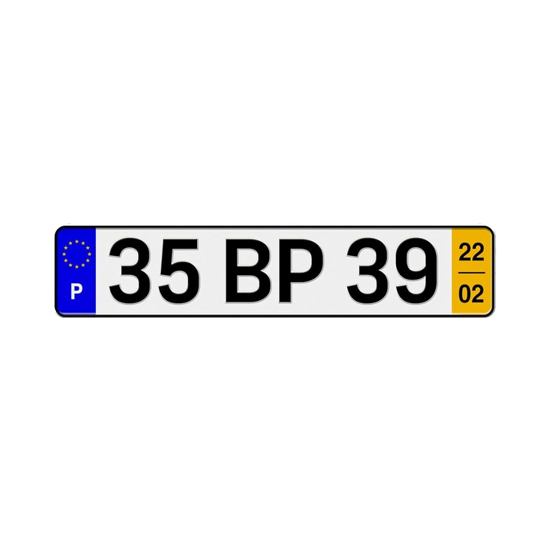 Placa tipo europea - Placa
