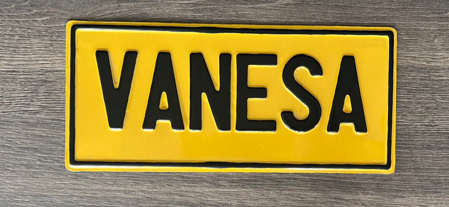 Placa tipo moto - Vanesa