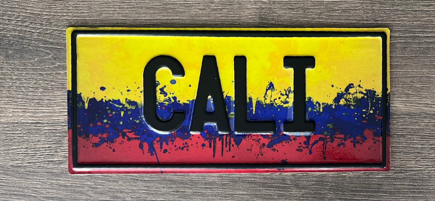 Placa tipo moto - Cali