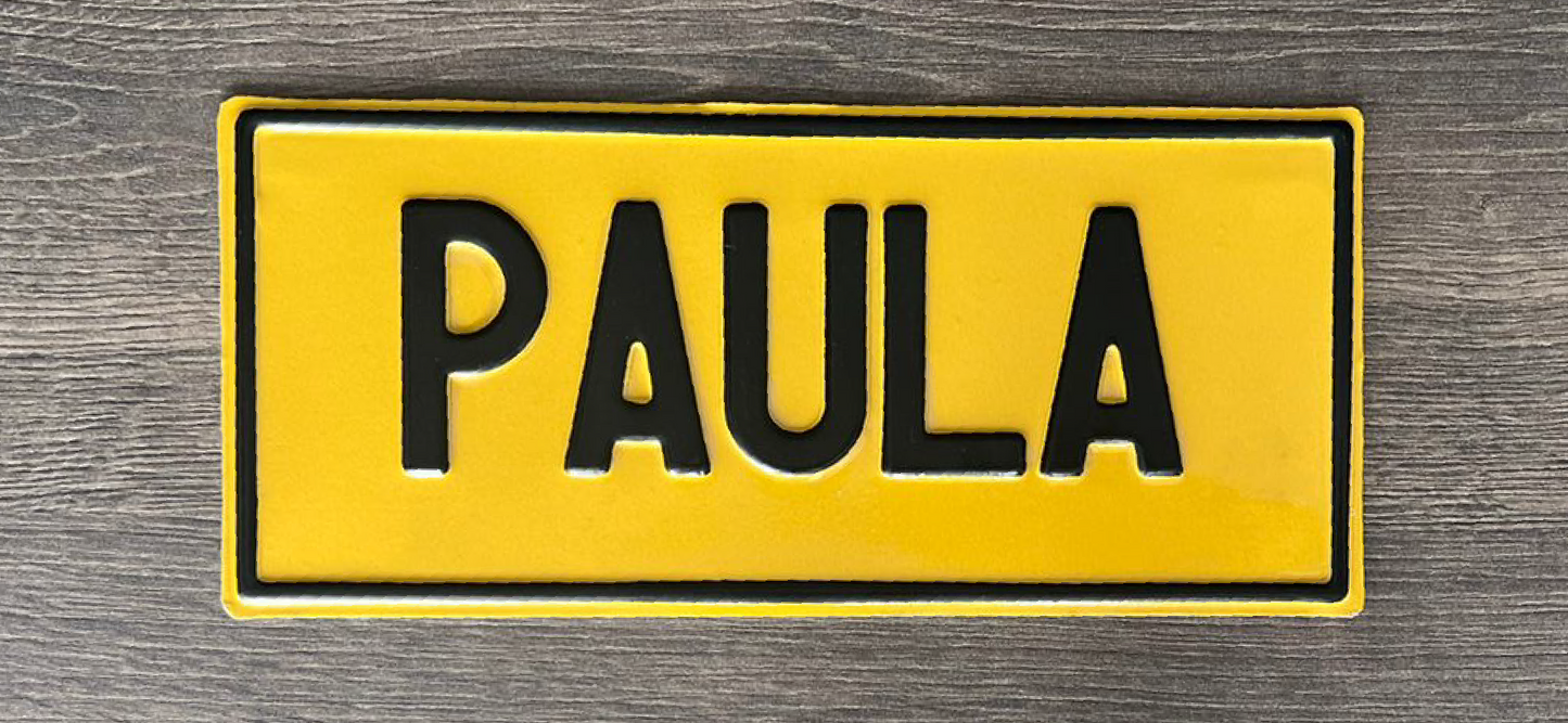 Placa tipo moto - Paula