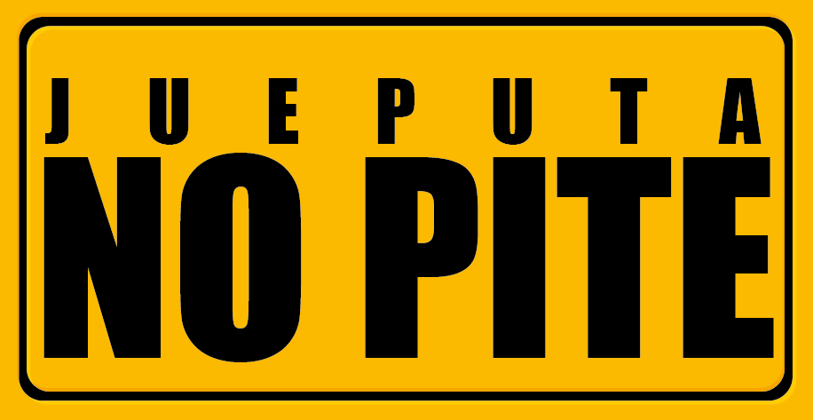 Placa tipo bici - Jueputa NO PITE