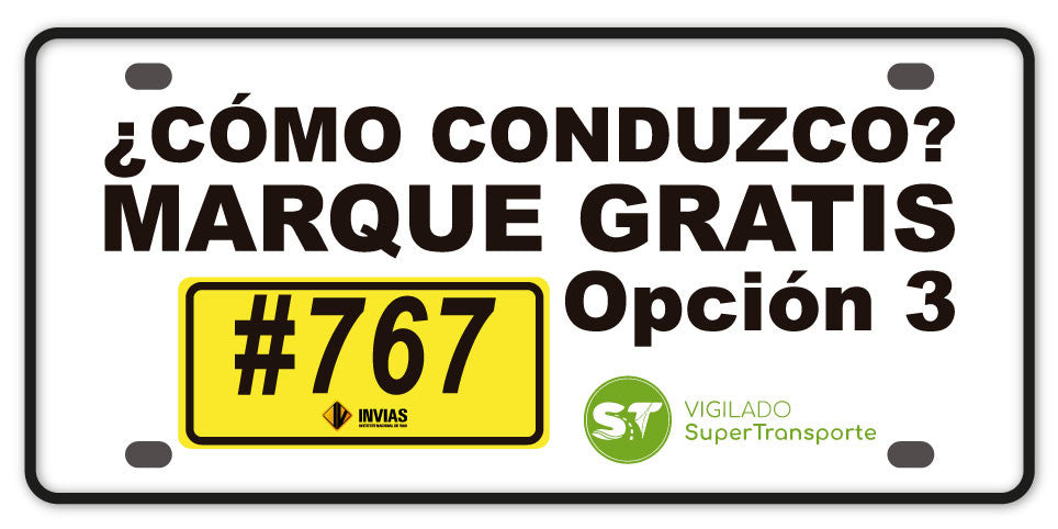 Placa tipo Carro - Como Conduzco